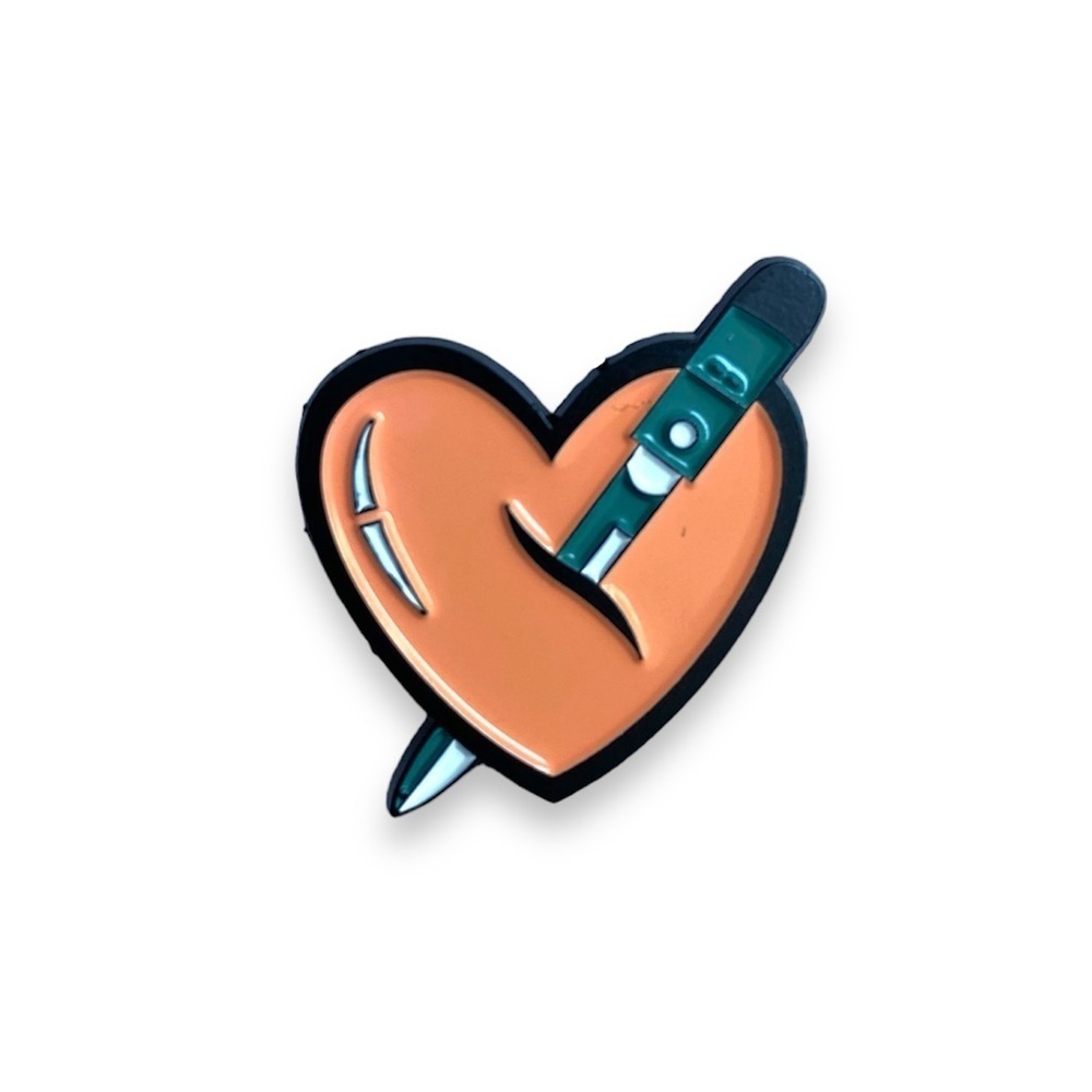 (3/$15) Knife Through Heart Enamel Pin